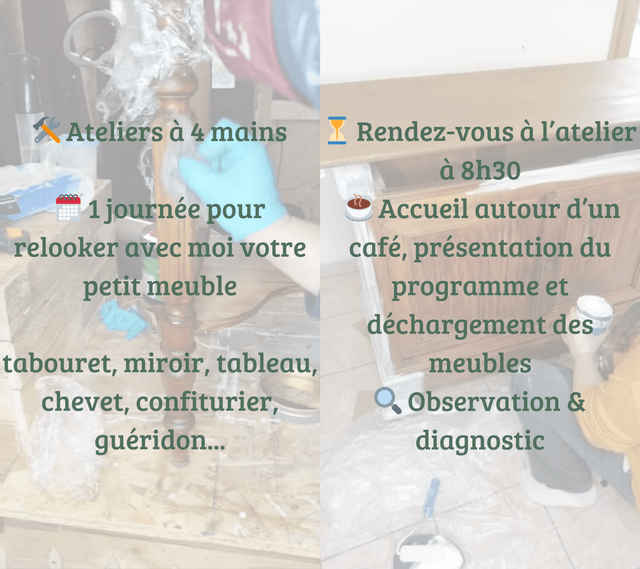 Atelier à 4 mains (présentiel) initiation au relooking de meuble